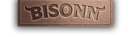 Bisonn Logo Leather Embroidered